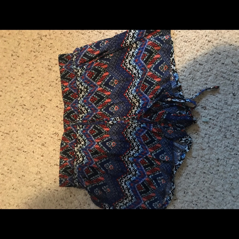 Floral cotton shorts